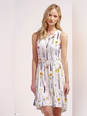 Anthropologie Pankaj & Nidhi Bouquet Dropwaist beaded Dress – Size M